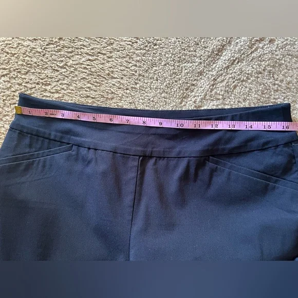NEW Talbots Slimming Pull On Navy Pants size 12P - Picture 7 of 9